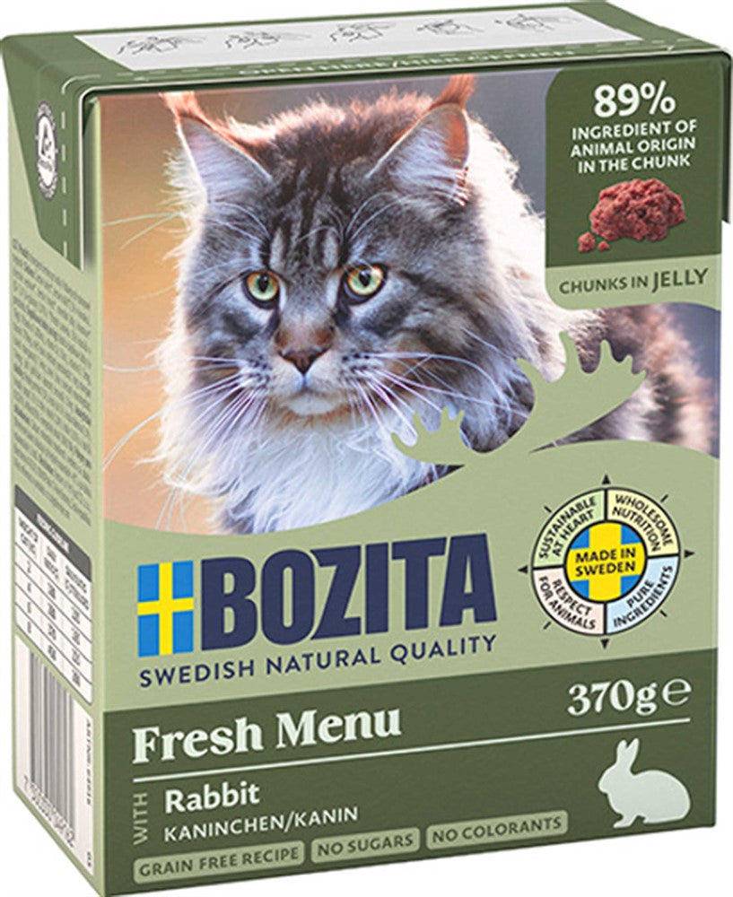 Bozita - Katt,Tetra Bitar i gelé Kanin 370 g