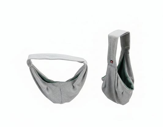 Trixie - Frontväska Junior, 22 × 20 × 60 cm, <5 kg, ljusgrå/mint