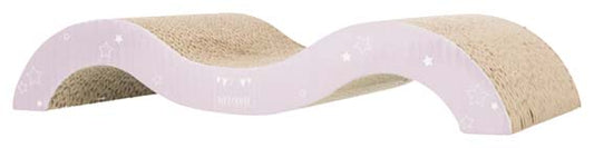 Trixi - Junior klösbräda Wawe, wellpapp, Catnip, 38 × 7 × 18 cm, ljuslila/mint