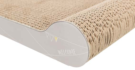 Trixi - Junior klösbräda, wellpapp, Catnip, 38 × 6 × 18 cm, ljusgrå