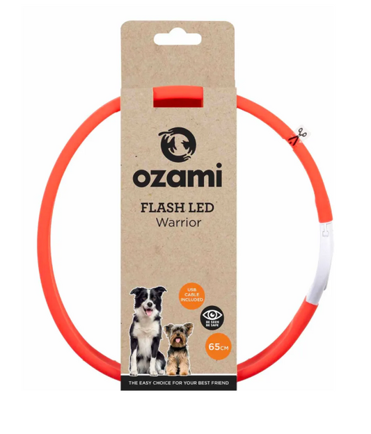 Ozami - Flash Led Collar Warrior Red 65cm