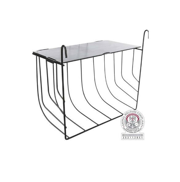 Trixie - Höhäck, hängande, med lock, metall, 25 × 18 × 12 cm, svart