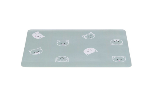 Trixie - Mimi katt matskålsunderlägg, 44 × 28 cm, sage