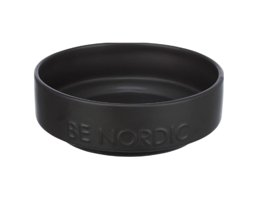 Trixie - BE NORDIC skål, keramik/gummi, 0.5 l/ø 16 cm, Svart