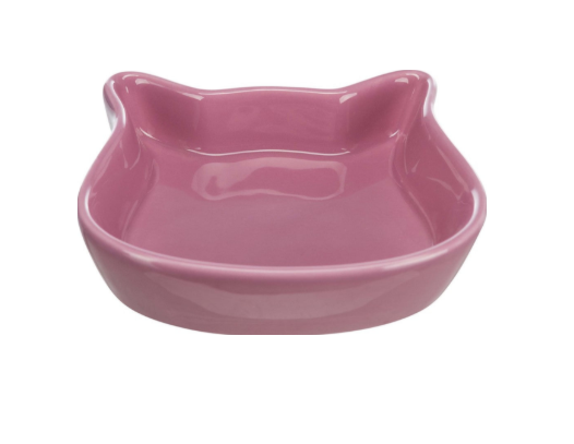 Trixie - Keramikskål cat face, 0.25 l/12 cm Bl. färger