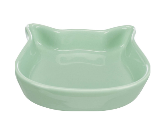 Trixie - Keramikskål cat face, 0.25 l/12 cm Bl. färger