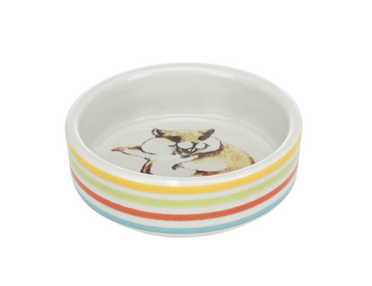 Trixie - Keramikskål hamster, 80 ml/ø 8 cm, multifrg/cream