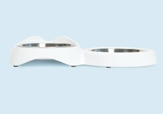 Catit - Pixi Kattmatskål, dubbel. Vit