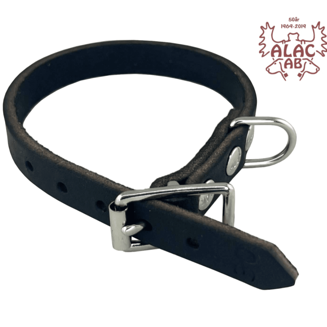 Alac - Halsband Svart Läder 55, 60, 65 cm