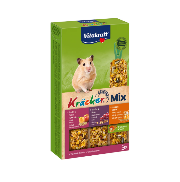 Vitapol - Kräcker Trio-Mix Honung/Nöt/Frukt 3-pack
