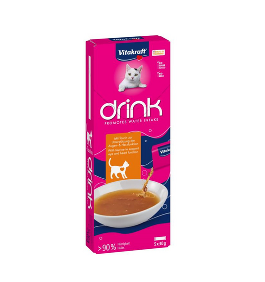 Vitakraft - Dryck / Soppa kyckling + taurin 5x30 g