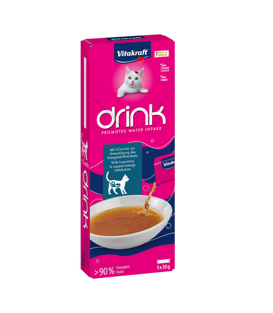 Vitakraft - Dryck / Soppa Lax + L-Carnitine 5x30 g