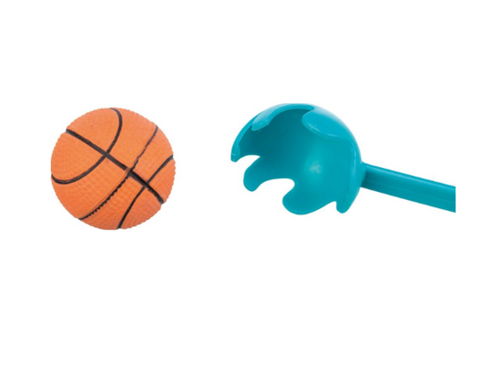 Trixie - Bollslunga 50 cm med boll ø 5,5 cm, Flytande, petrol/orange