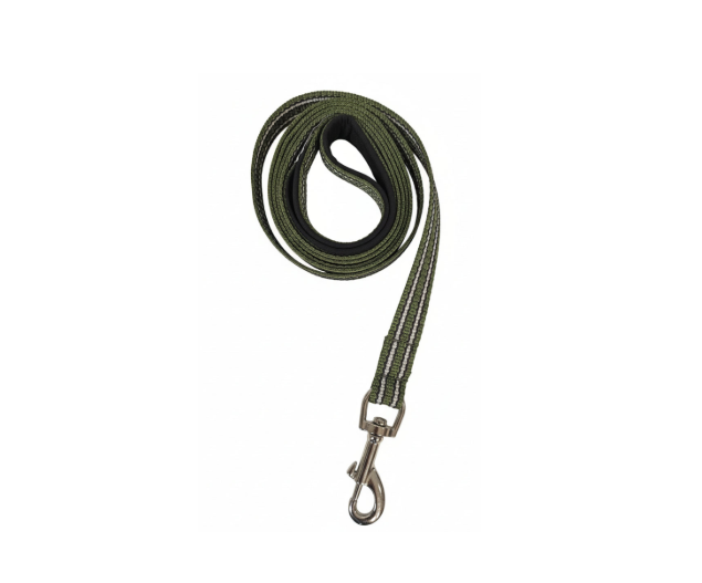 Metizo - Koppel 20mm Gummi/foder Olivgrön 180cm med pistolhake