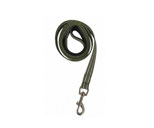 Metizo - Koppel 20mm Gummi/foder Olivgrön 180cm med pistolhake