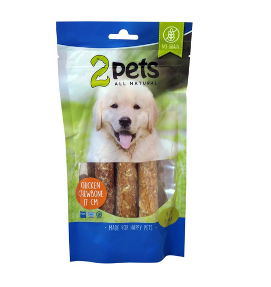 2pets -Tuggrulle m kycklingfilé 17cm 3-pack, 140g