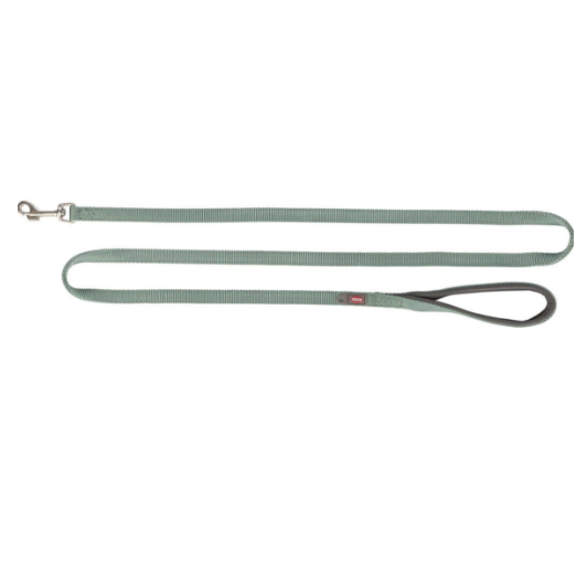 Trixie - Premium koppel, M-L: 1.80 m/20 mm, sage