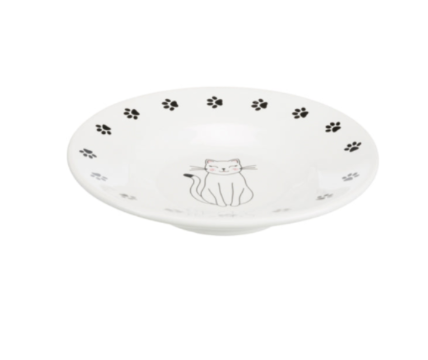 Trixie - Keramikskål för kortnosiga, ø 15 cm, vit