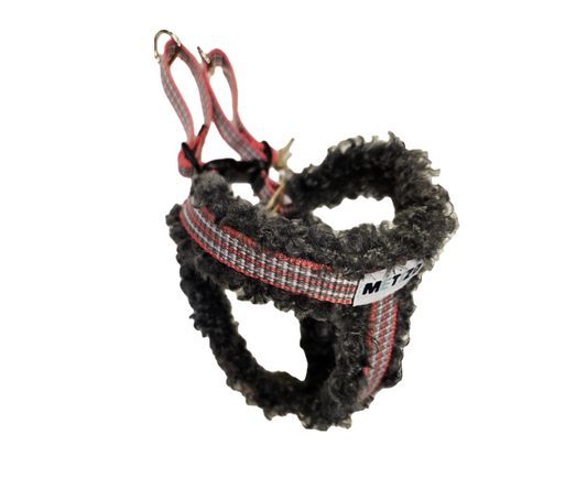 Metizo - MetizoEazy, Sele med knäppe &  foder av fårskinnsimitation, Rosa 3XS-XS