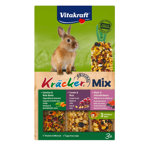 Vitakraft Kräcker Nötter/Grönsaker/Frukt 3-pack