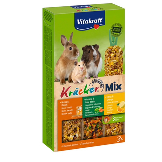 Vitakraft Kräcker Trio-Mix Citrus/Vegetables/Honey 3-Pack