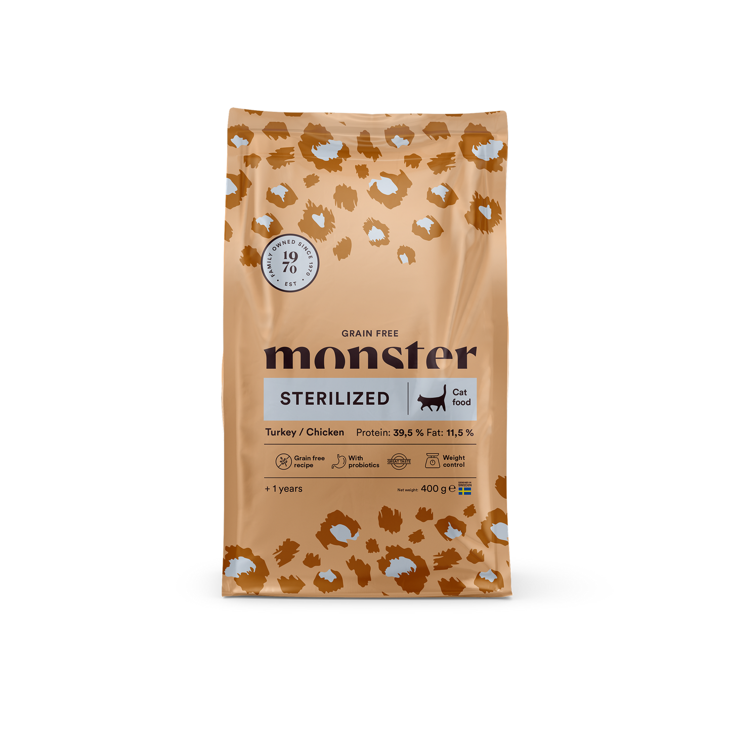 Monster - Cat - Grain Free, Steriliserad, kalkon/kyckling