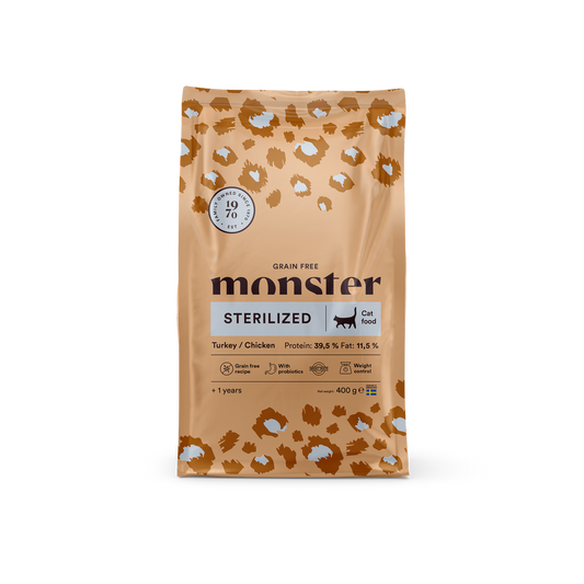 Monster - Cat - Grain Free, Steriliserad, kalkon/kyckling