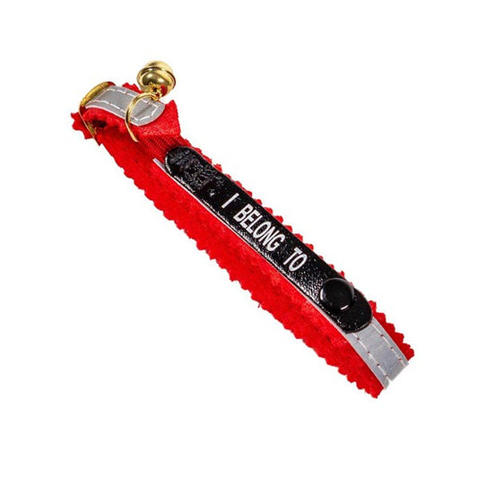 Alac - Katthalsband Röd med adressflik