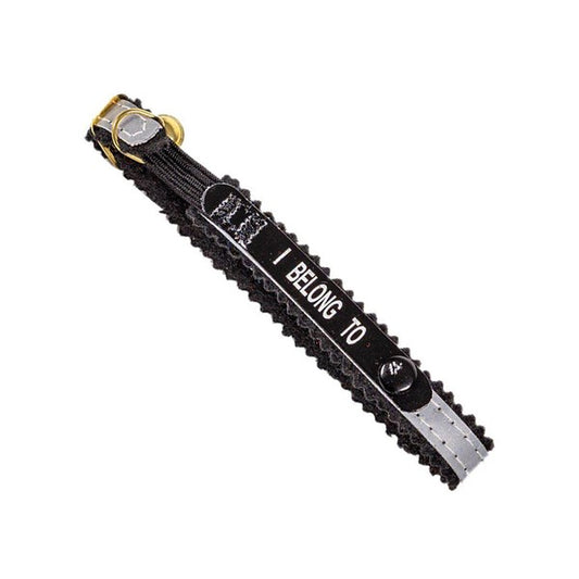 Alac - Katthalsband Svart med adressflik