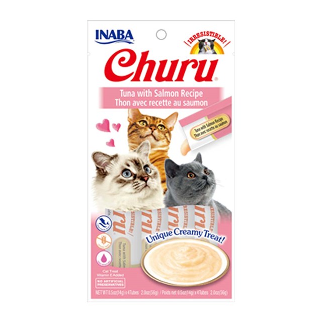 Churu Cat Cremy Tuna with Salmon 4 x 14g