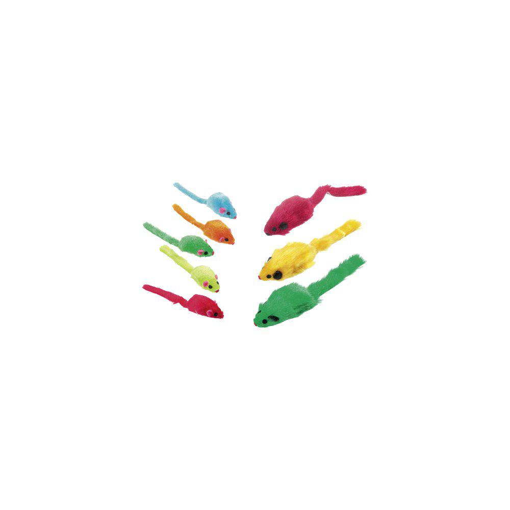 Pälsmus Med Kattmynta 5cm Mix Färg