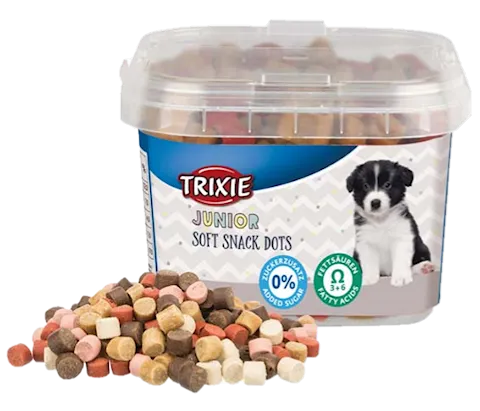 Trixie  Junior Soft Snack Dots med Omega-3, 140 g plasthink