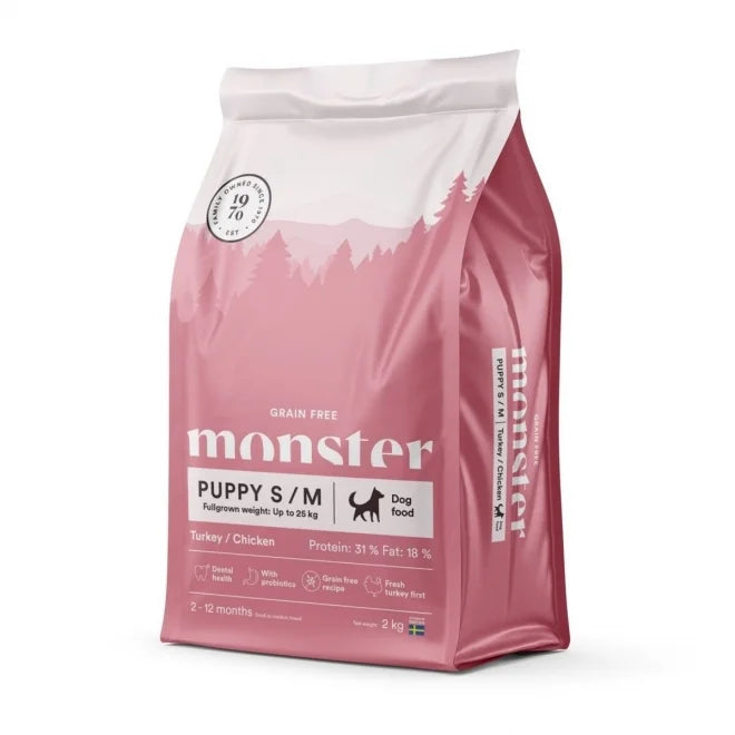 Monster - Puppy Grain Free Small & Medium Kalkon & Kyckling