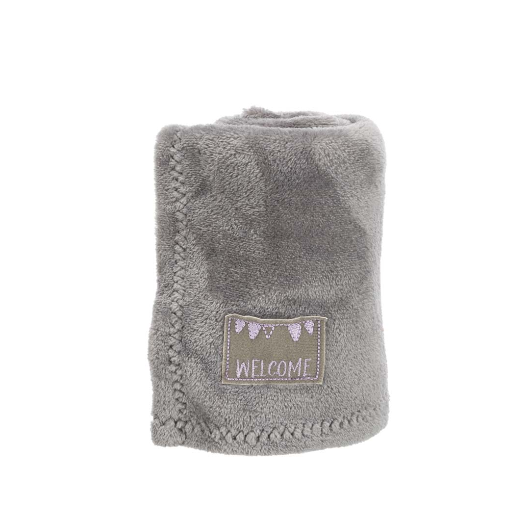 Trixie - Junior cuddly set filt/björn, plysch, 75 × 50 cm, Finns i två färger