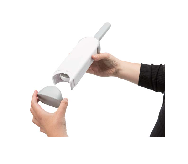 Trixie - Kläd och textilborste med rensstation, 33 cm, vit/grå