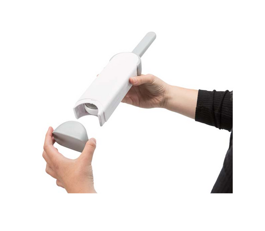 Trixie - Kläd och textilborste med rensstation, 33 cm, vit/grå