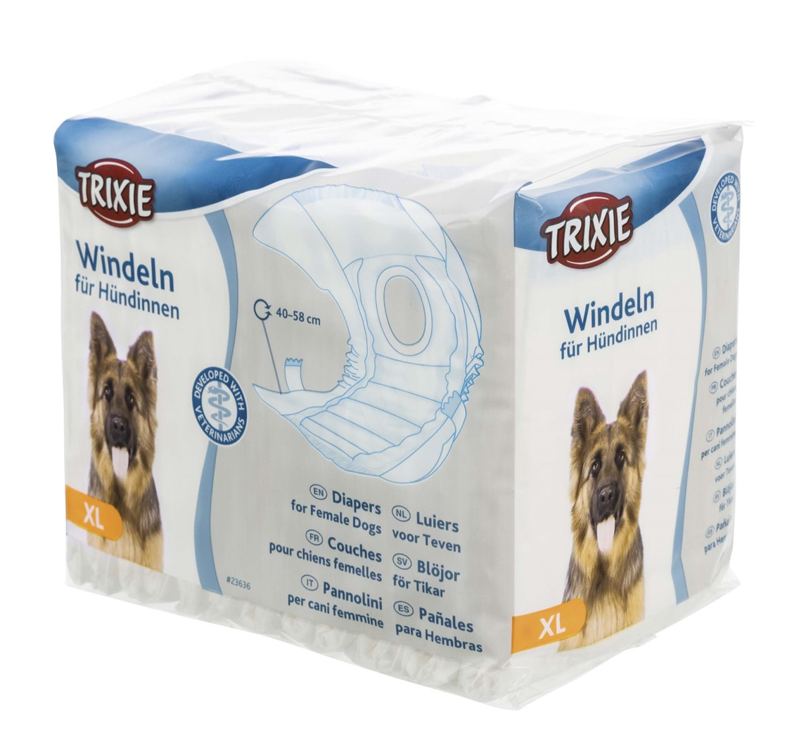 Trixie - Blöjor för tikar, XL: 40-58 cm, 12-pack