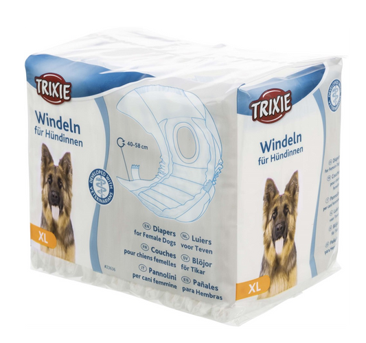 Trixie - Blöjor för tikar, XL: 40-58 cm, 12-pack