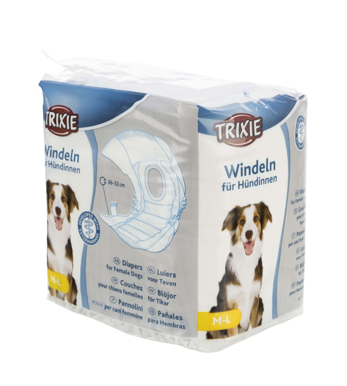 Trixie - Blöjor för tikar, M / L: 36-52 cm, 12-pack