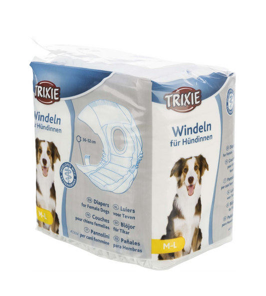 Trixie - Blöjor för tikar, M / L: 36-52 cm, 12-pack