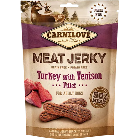 Carnilove Meat Jerky Turkey with Venison Fillet