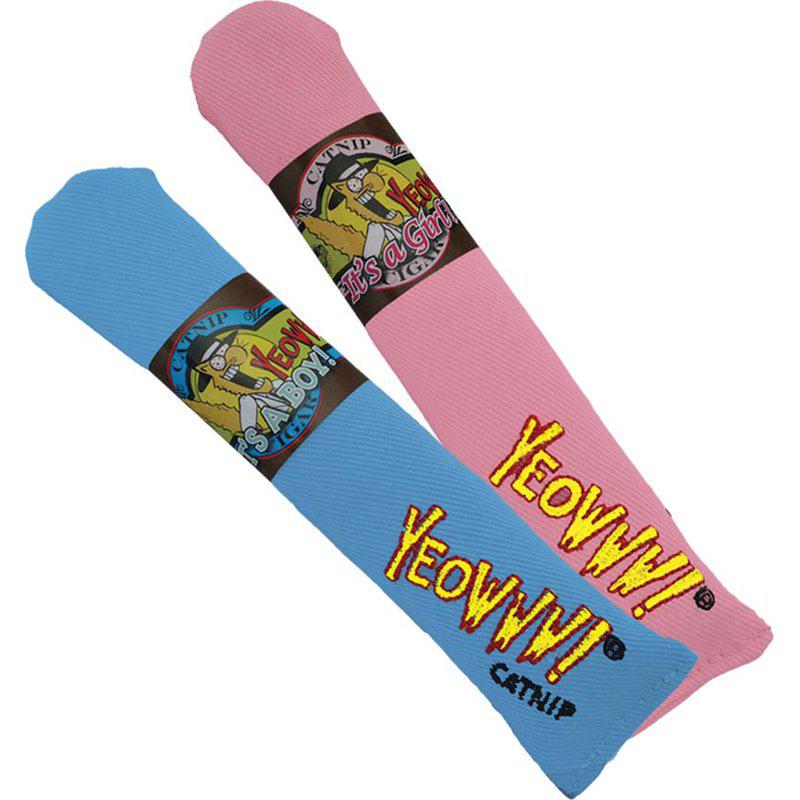 Yeowww - Catnip Cigarr 18cm Rosa & Blå