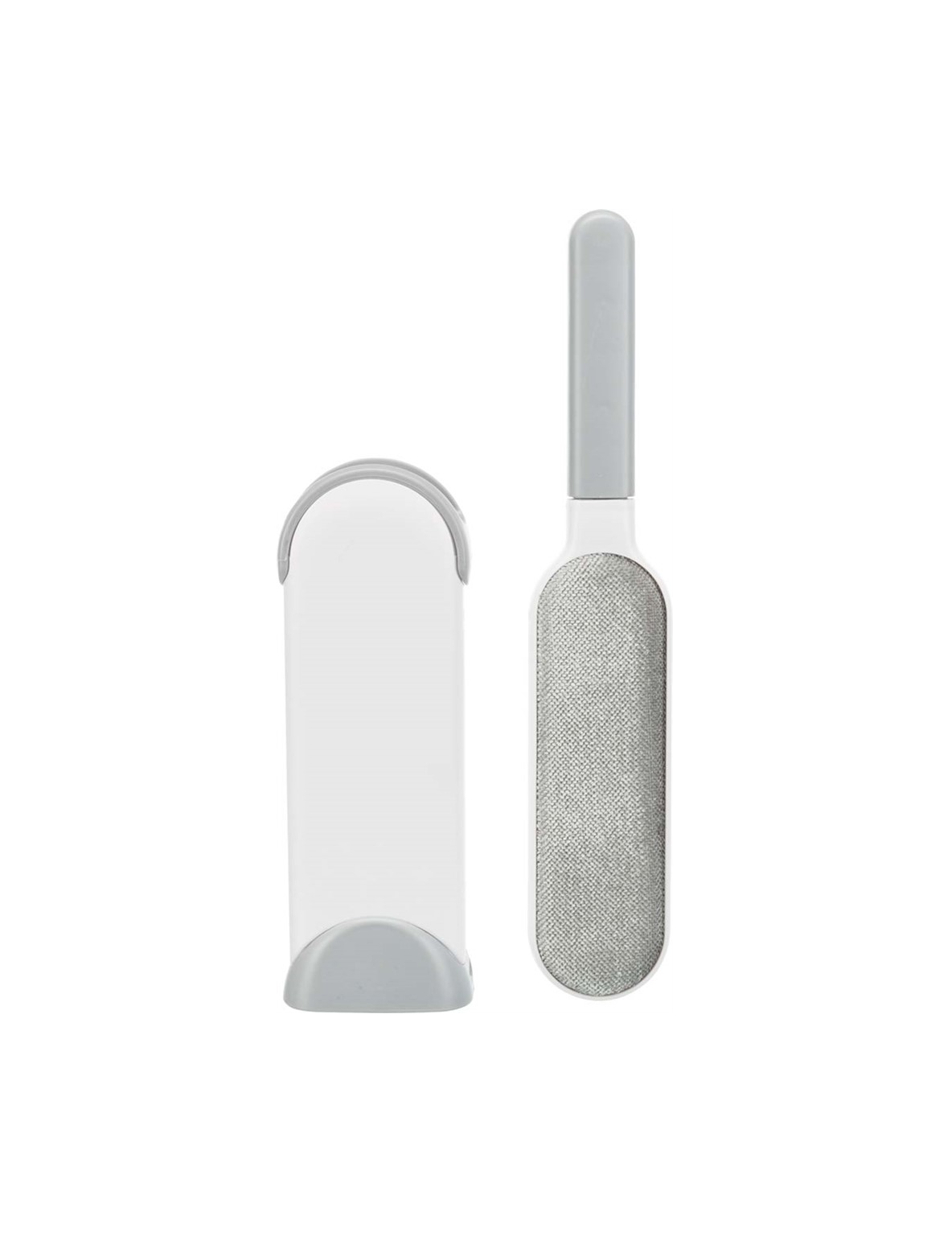 Trixie - Kläd och textilborste med rensstation, 33 cm, vit/grå