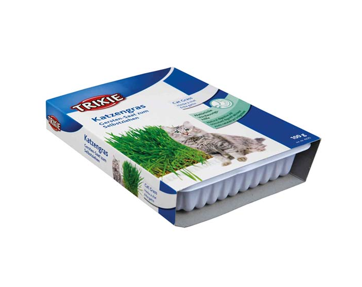 Trixie - Kattgräs med odlingslåda 100 g