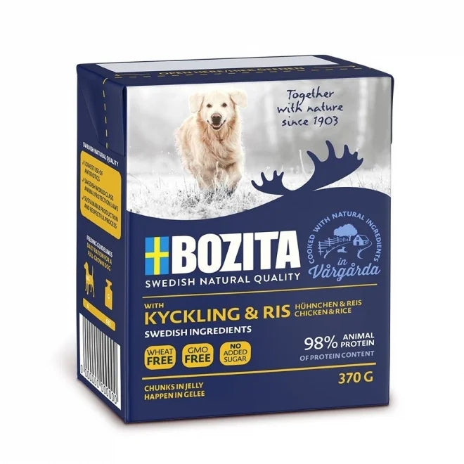 Bozita - Kyckling & Ris bitar i gelé 370 g