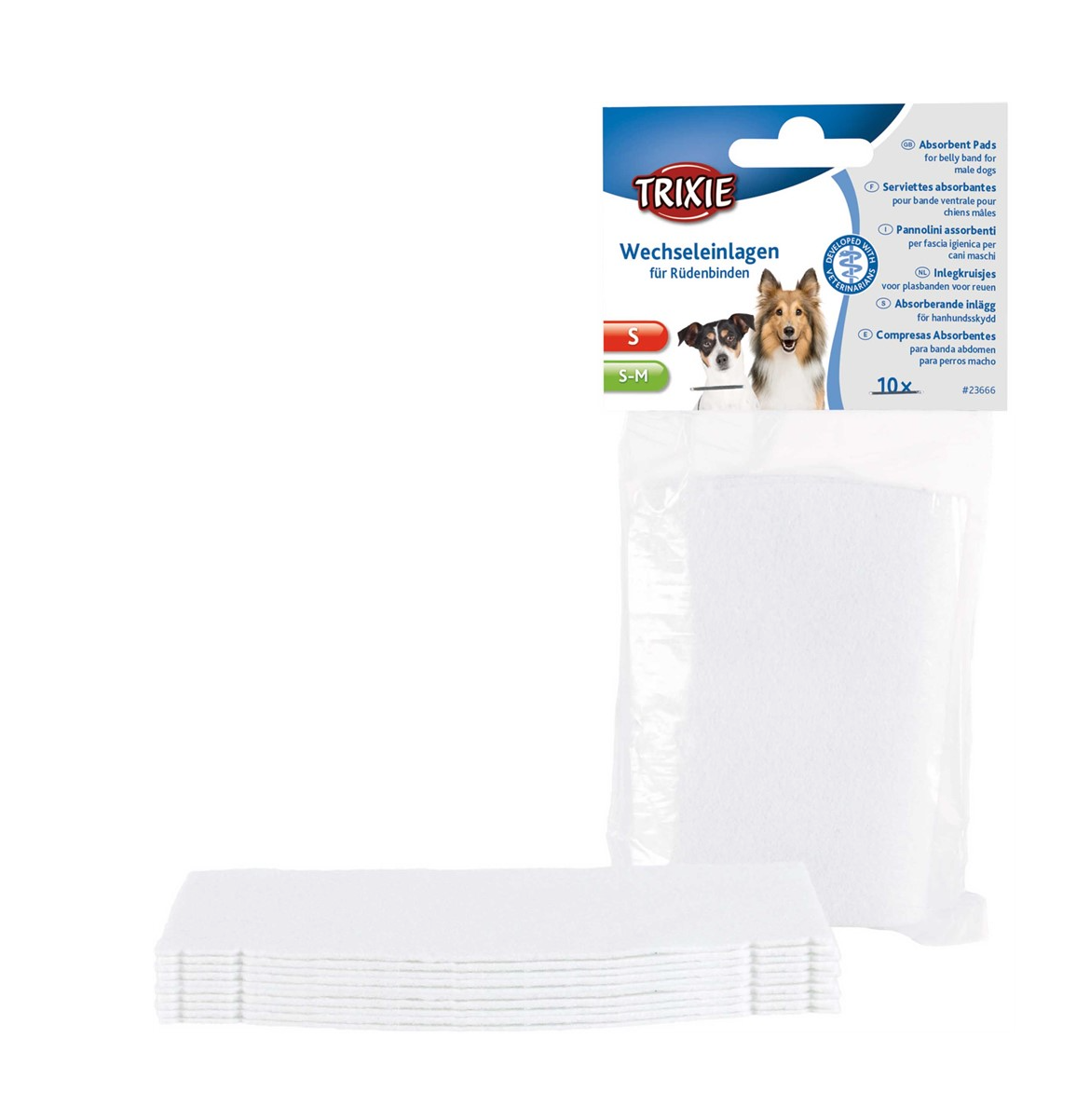 Trixie - Hanhundsskydd, absorberande inlägg, S, S-M, 10 st.