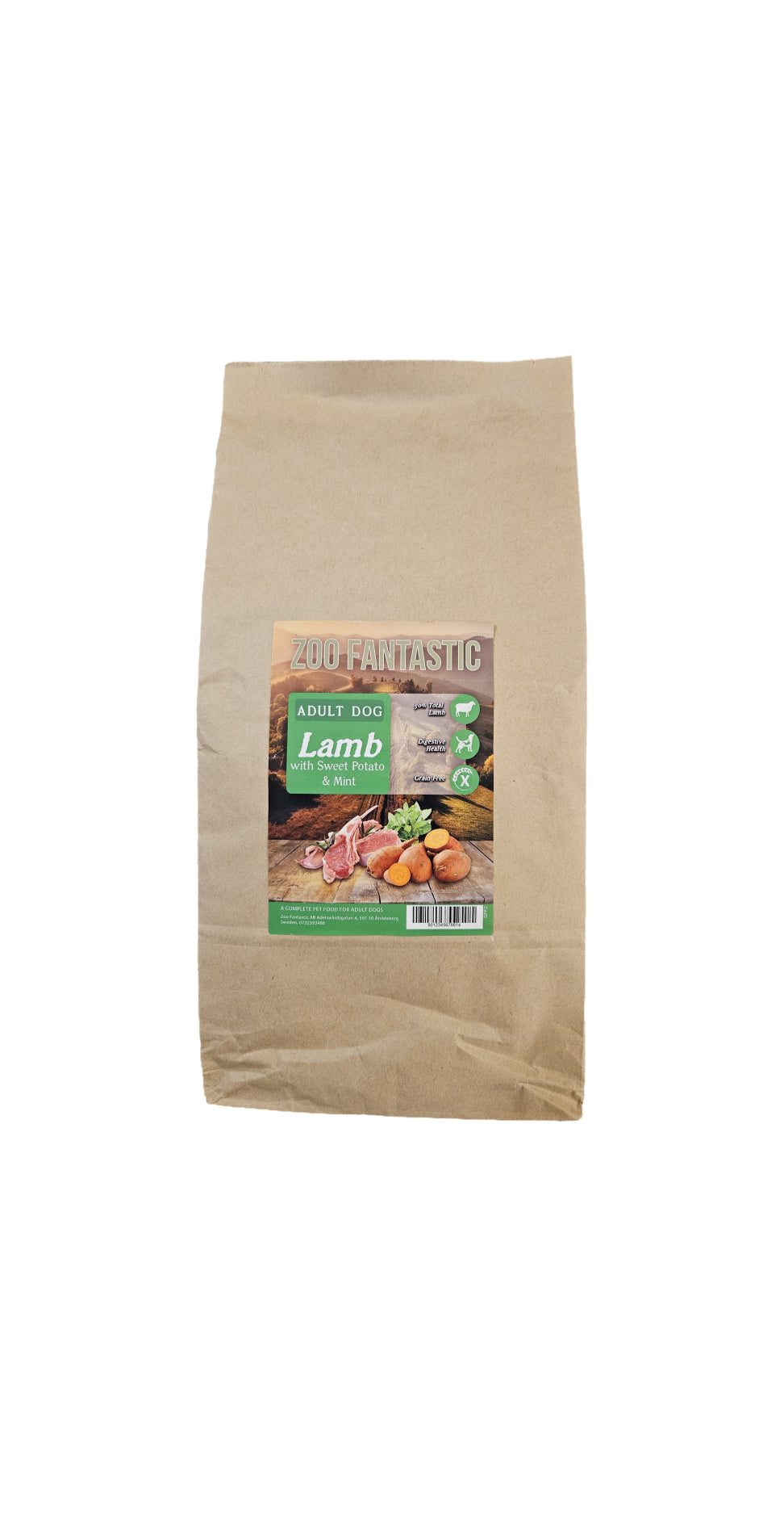 Zoo Fantastic - Hund - Grain free, Lamm med sötpotatis & mynta
