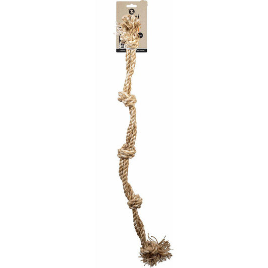 Hundleksak Twisted 5 Knots Dubbelrep 70cm