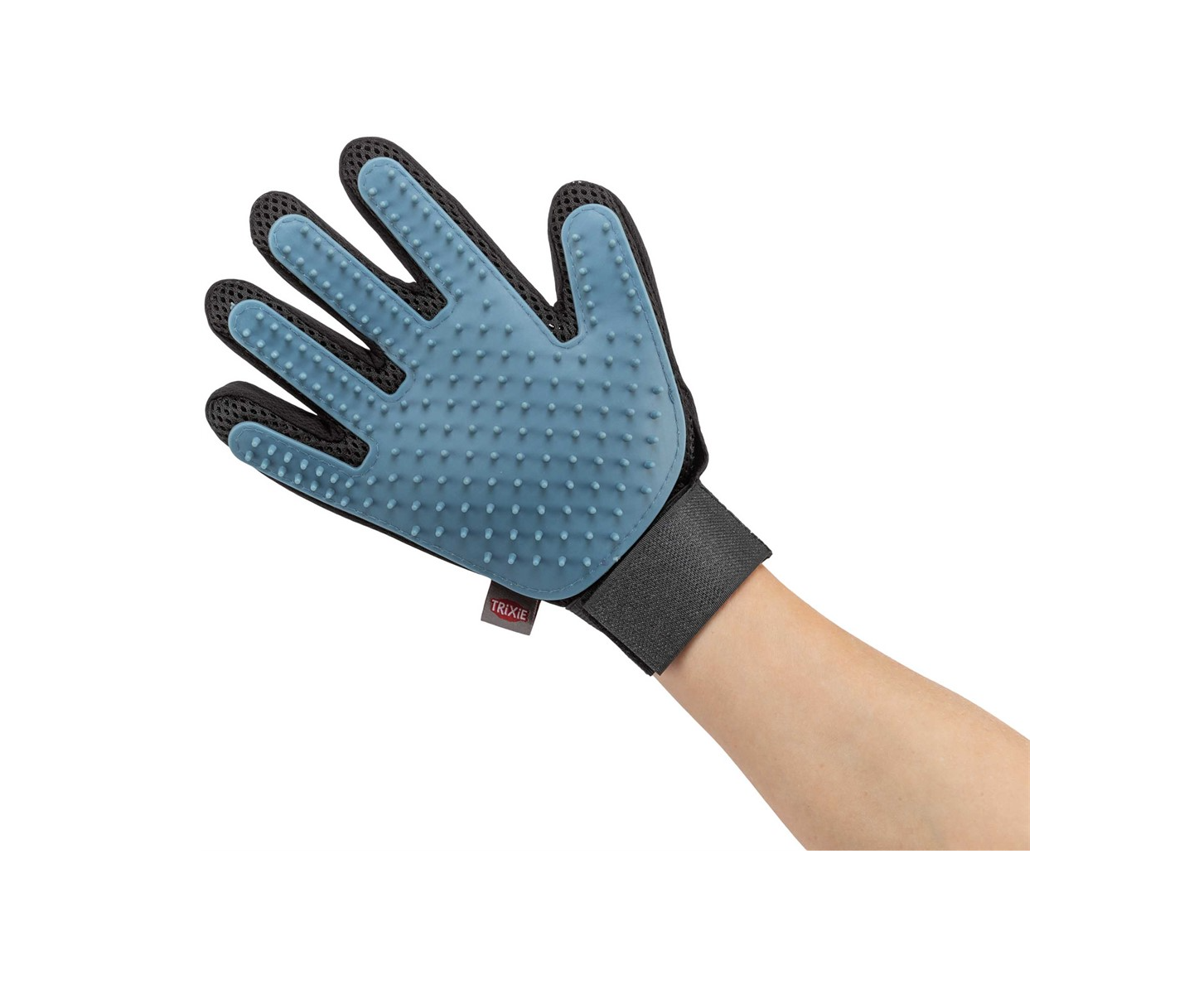 Trixie - Pälsvårdshandske, höger, 16x24 cm, blå