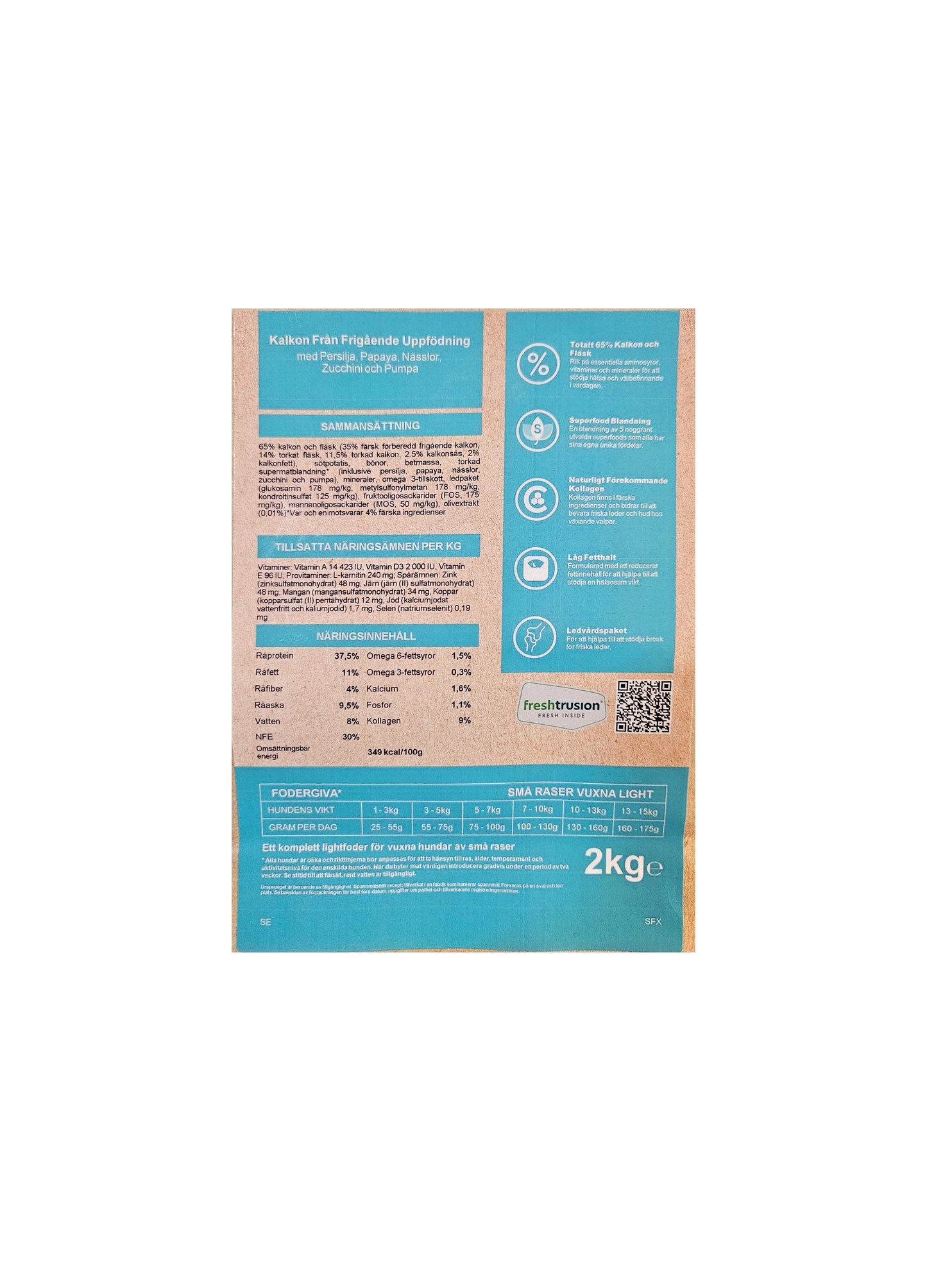 Zoo Fantastic - Hund -Frigående Kalkon, Light, Small Breed